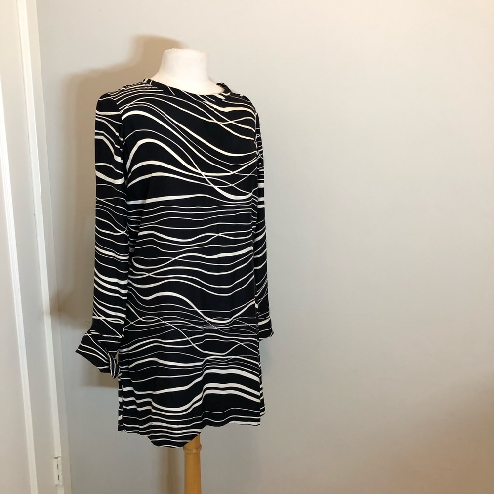 Nili Lotan Black and White Midi Dress